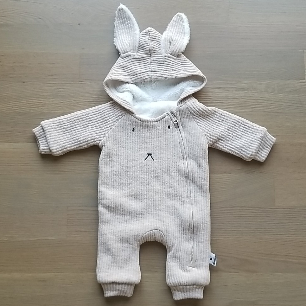 Patpat furry bunny zip up 0-3 months